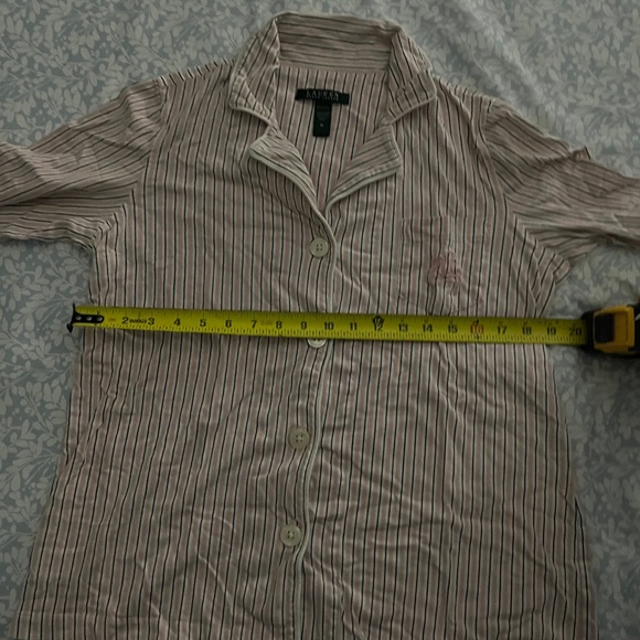 Ralph Lauren Pink Striped Pijama Top - Picture 4 of 5
